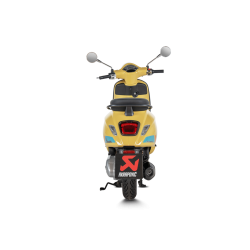 Akrapovic Vespa Primavera 125ie 24-> Slip-On Line med hexagonal lydd�mper sort coatet rustfrit st�l (ECE godkendt)