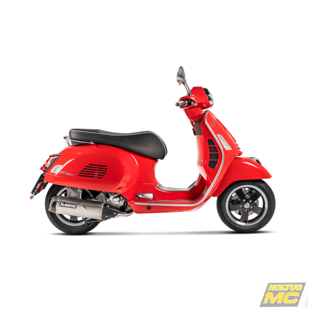 Akrapovic Vespa GTS 250 05-13 Slip-On Line hexagonal lydd�mper i rustfri (ECE godkendt)
