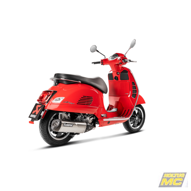 Akrapovic Vespa GTV 300 10-17 Slip-On Line hexagonal lydd�mper i rustfri (ECE godkendt)