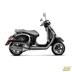 Akrapovic Vespa GTS 300 08-20 Slip-On Line hexagonal lydd�mper i rustfri/sort (ECE godkendt)