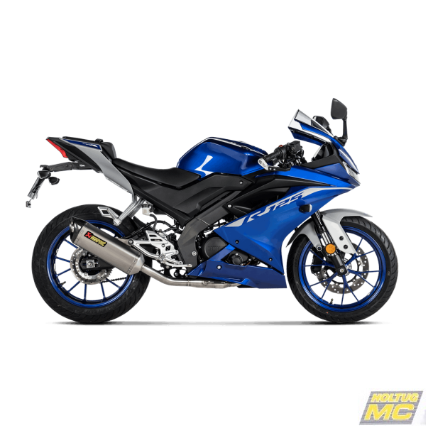 Akrapovic Yamaha YZF-R125 21-> Racing Line 1/1 hexagonal lyddmper i titanium (ECE-godkendt)