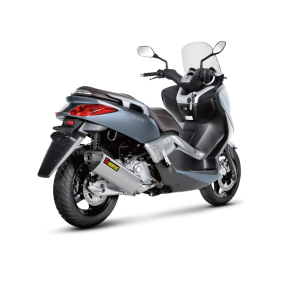 Akrapovic Yamaha XMAX 250 07-16 Slip-On Line med hexagonal lydd�mper i rustfri (EC-godkendt)
