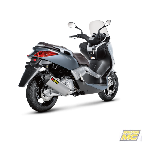 Akrapovic Yamaha XMAX 250 07-16 Slip-On Line med hexagonal lydd�mper i rustfri (EC-godkendt)