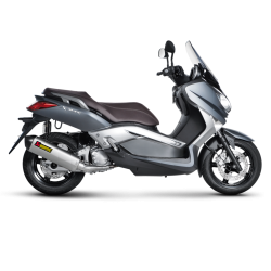 Akrapovic Yamaha XMAX 250 07-16 Slip-On Line med hexagonal lydd�mper i rustfri (EC-godkendt)