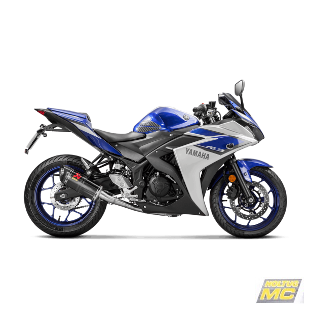 Akrapovic Yamaha YZF-R25 14-> Racing Line 2/1 hexagonal lyddmper i carbon 