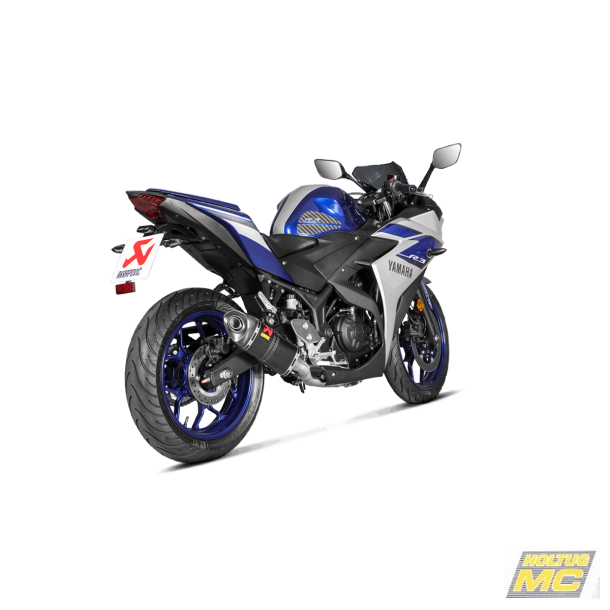 Akrapovic Yamaha YZF-R3 15-> Racing Line 2/1 hexagonal lyddmper i carbon 