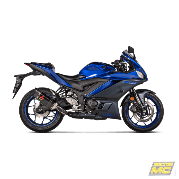 Akrapovic Yamaha R3 22-> Slip-on Line hexagonal lyddmper i carbon (ECE godkendt)