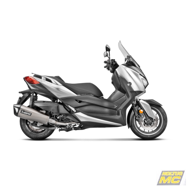 Akrapovic Yamaha X-Max 400 18-20 Slip-On Line med hexagonal lydd�mper i rustfri (ECE godkendt)