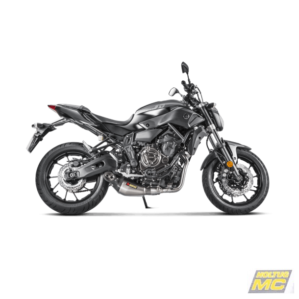 Akrapovic Yamaha MT-07 14-20 Racing Line 2/1 hexagonal lyddmper i titanium (ECE godkendt)