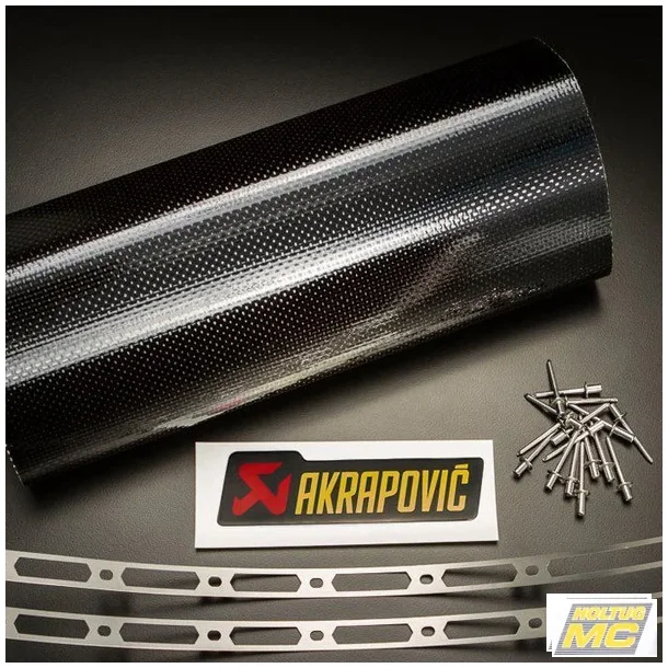Akrapovic sv�b-kit til lydd�mper i carbon�