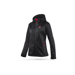 Akrapovic Corpo softshell jakke dame i sort.