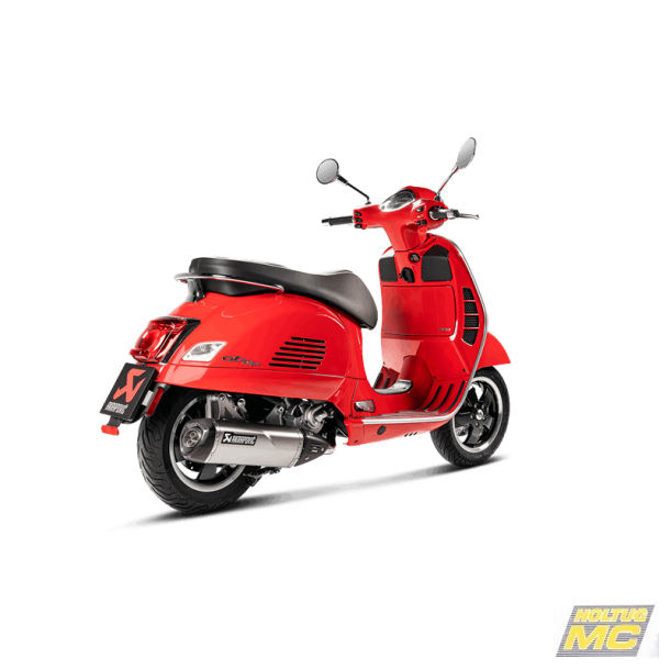 Akrapovic Vespa GTV 300 10-17 Slip-On Line hexagonal lyddmper i rustfri (ECE godkendt)