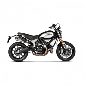 Akrapovic Ducati Scrambler 1100 18-20 Slip-On Line runde lyddmpere i titanium (ECE godkendt)