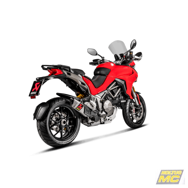 Akrapovic Ducati Multistrada 1200 15-17 Slip-On hexagonal lyddmper i titanium (ECE godkendt)