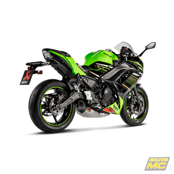 Akrapovic Kawasaki Z650 17-20 Racing Line 2/1 hexagonal lyddmper i titanium (ECE godkendt)