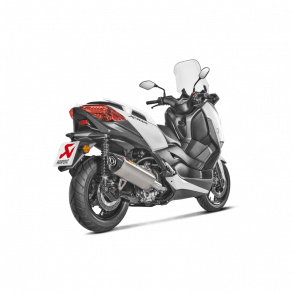 Akrapovic Yamaha X-Max 250 17-20 Slip-On Line med hexagonal lyddmper i rustfri (EC-godkendt)