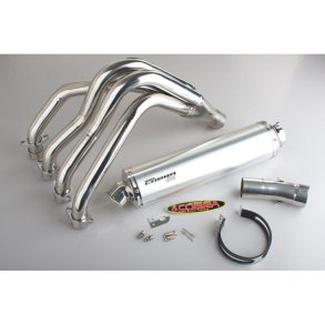 Cobra Yamaha FZR600 Genesis 89-93 komplet 4/1 med rund lydd�mper i blankpoleret aluminium.