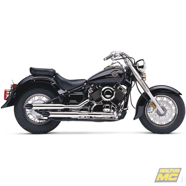 Cobra/usa Yamaha XVS650 Dragstar 97-05, slip-on Deluxe Slashcut