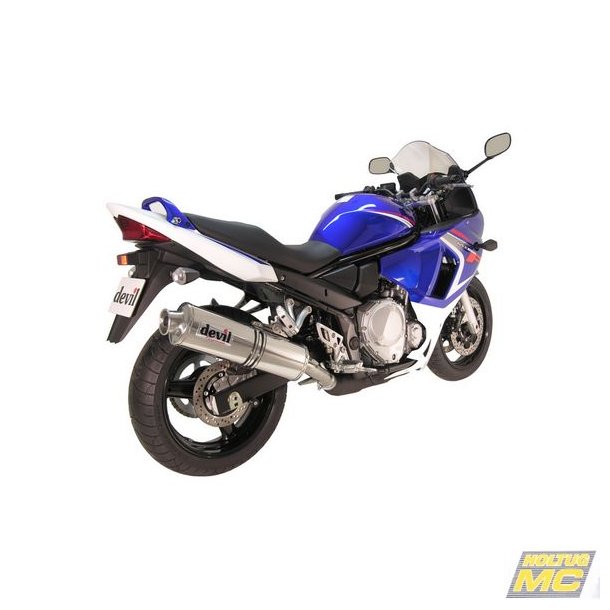 Devil Suzuki GSX650F 08-14, slip-on med Magnum oval lydd�mper i rustfrit st�l (E-m�rket)
