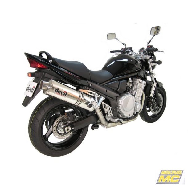 Devil Suzuki GSF1250 07-14, slip-on high position med Magnum oval lydd�mper i rustfri (E-m�rket)