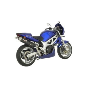 Devil Suzuki SV650 99-02, slip-on high position med Magnum oval lydd�mper i carbon (E-m�rket)