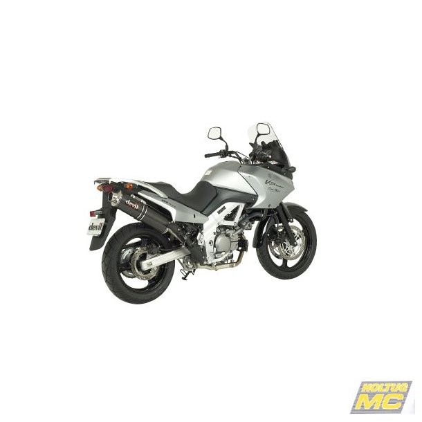 Devil Suzuki DL650 V-Strom 04-11, slip-on med Magnum oval lydd�mper i rustfri (E-m�rket)