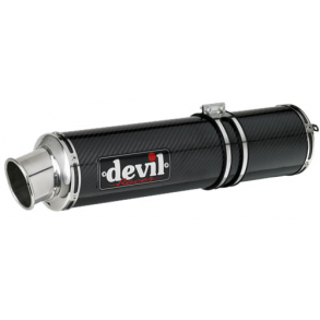 Devil Honda CB500, slip-on med SB2 rund lyddmper i carbon