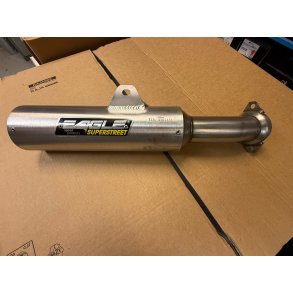 Eagle Honda VFR750F 90-93 slip-on med lydd�mper i b�rstet aluminium (E-m�rket).