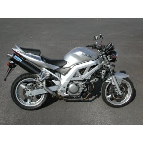 MIG Suzuki SV650 2003->, slip-on high position med oval lydd�mper i blank aluminium
