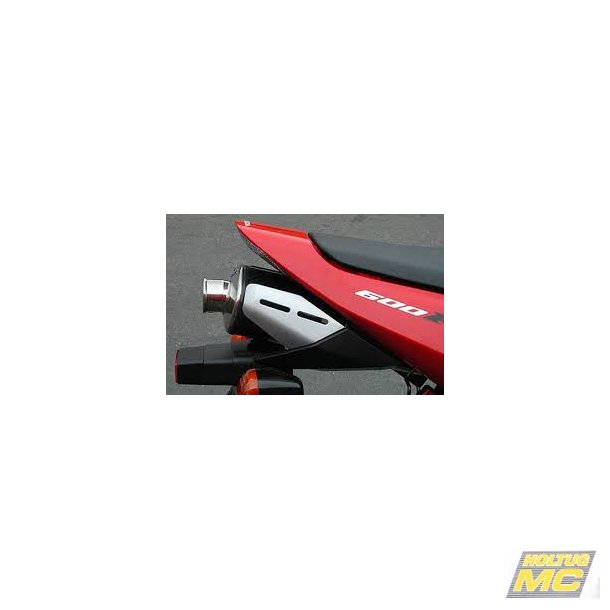 Micron Honda CBR600RR 2003-04, slip-on med oval lydd�mper i carbon