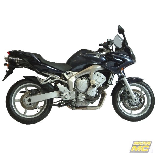 Micron Yamaha FZ6 04-> slip-on med to lydd�mpere  i carbon
