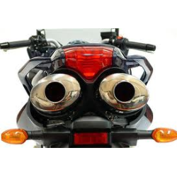 Micron Yamaha FZ6 04-> slip-on med to lydd�mpere  i carbon