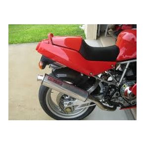 Micron Ducati 750/900SS IE 1998->, slip-on med ovale lydd�mpere i titanium