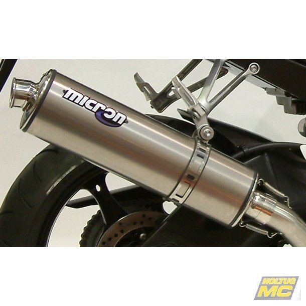 Micron Kawasaki Z750 04-06, slip-on med oval lydd�mper i titanium