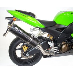 Micron Kawasaki ZX-10R 04-05, slip-on med oval lydd�mper i titanium