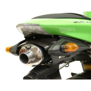 Micron Kawasaki ZX-6R 05-06, slip-on med oval lydd�mper i titanium
