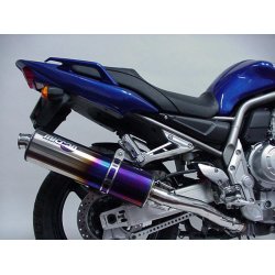 Micron Yamaha XT660X/R 04-> slip-on system med to lydd�mpere  i flerfarvet titanium.