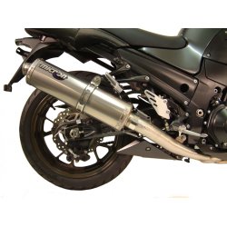 Micron Kawasaki ZZR1400 06-11, 4/2/1 system med oval lydd�mper i titanium