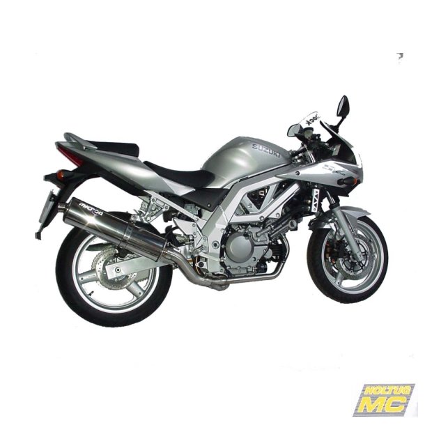Micron Suzuki SV650 03-> komplet 2/1 system med oval lydd�mper i titanium