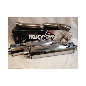 Micron Triumph Speed Triple 95-96, slip-on med runde lydd�mpere i rustfrit st�l
