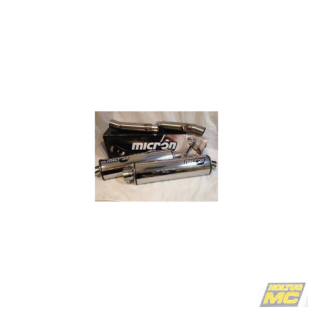 Micron Triumph Speed Triple 95-96, slip-on med runde lydd�mpere i rustfrit st�l