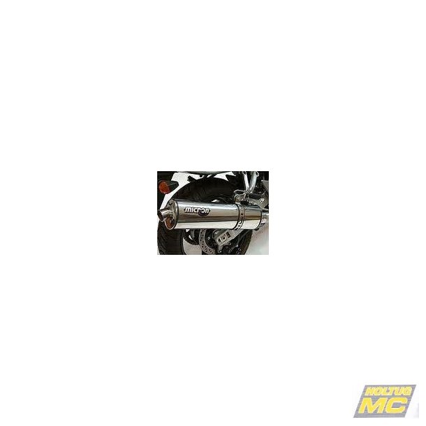 Micron Suzuki GSF1200 Bandit 96-06 slip-on system med oval lydd�mper i blankpoleret rustfrit st�l