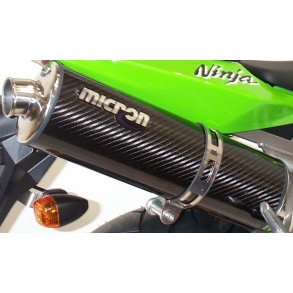 Micron Honda CBR600 99-2000, slip-on High Position med oval lyddmper i carbon