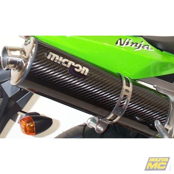 Micron Honda CBR600 99-2000, slip-on High Position med oval lyddmper i carbon