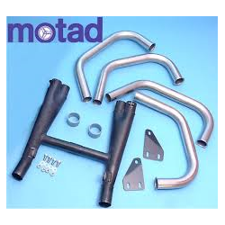 Motad Kawasaki GPZ900R 85-> komplet 4/2 system forr�r i rustfrit st�l og med 2 lydd�mpere i rustfri/sort