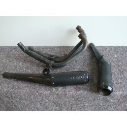 Motad Yamaha FJ1200 88-89, slip-on med to lyddmpere i rustfri/sort