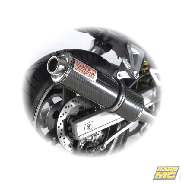 Motad Venom Honda CBR600F 01-07 slip-on med oval lyddmper i carbon