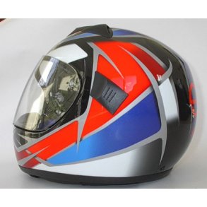 Schuberth styrthjelm S1 Drudi Sport i hvid/rd/bl