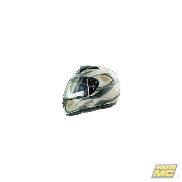 Schuberth styrthjelm S1 PRO "White Style" i hvid/slv