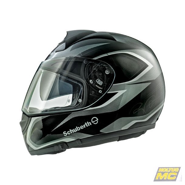 Schuberth styrthjelm S1 PRO "Gray Style" i sort/slv